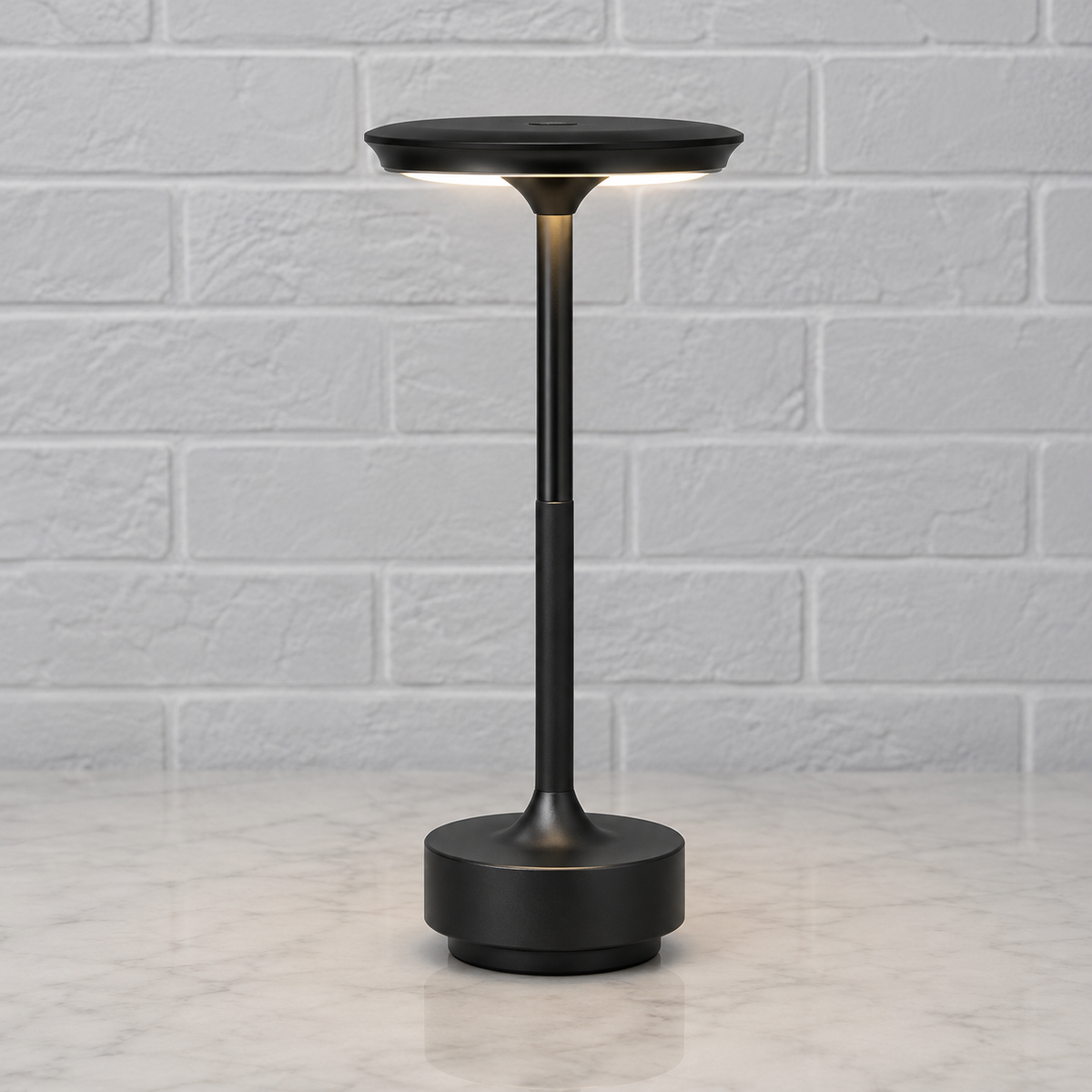 Sort oppladbar retro LED-bordlampe