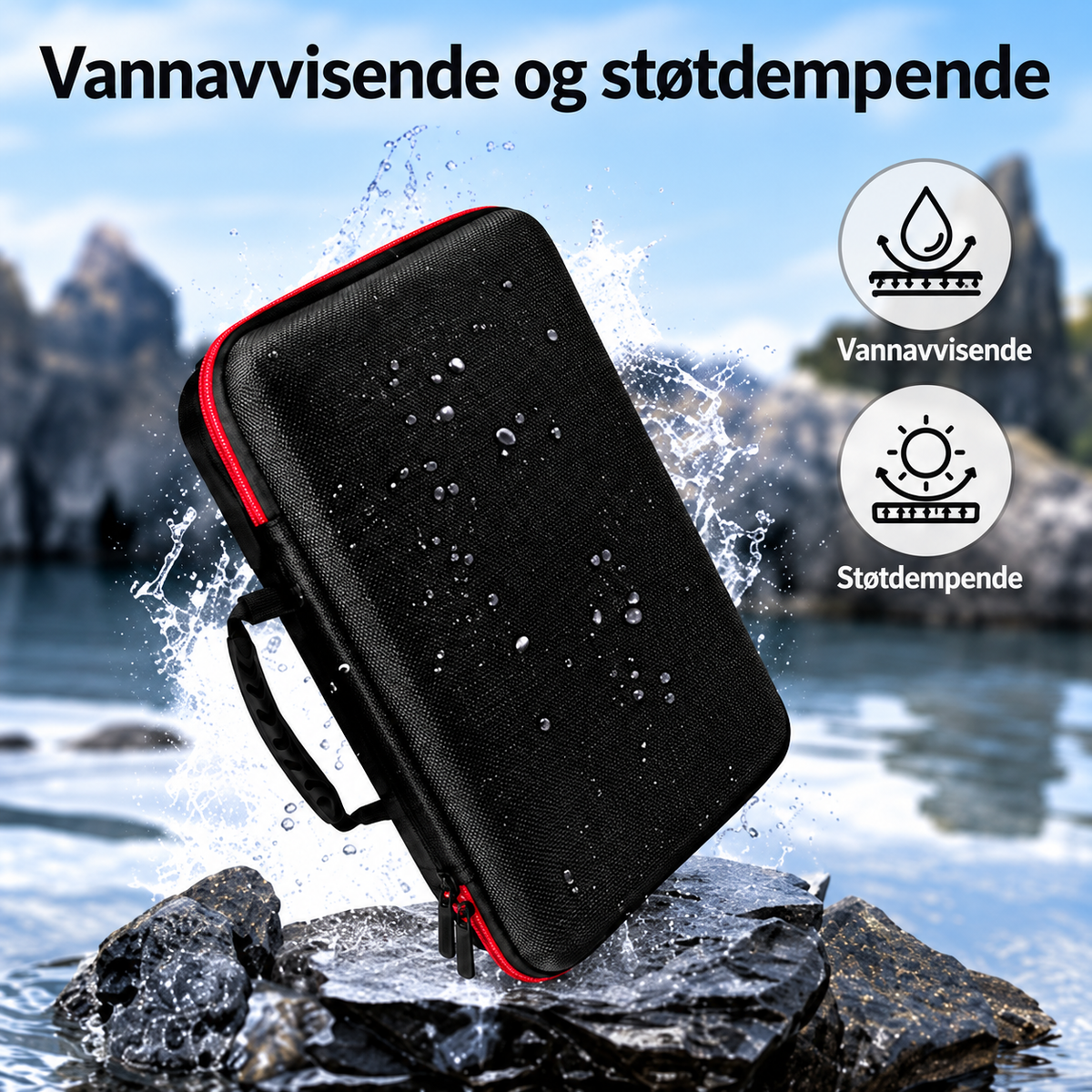 Vannavvisende og støtdempende batteriboks i EVA-materiale
