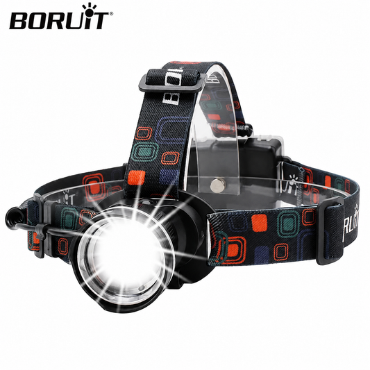 Kraftig BORUiT RJ-2166 AA-hodelykt for beredskap og aktiv bruk