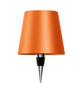 Trådløs retro LED flaskelampe i oransje