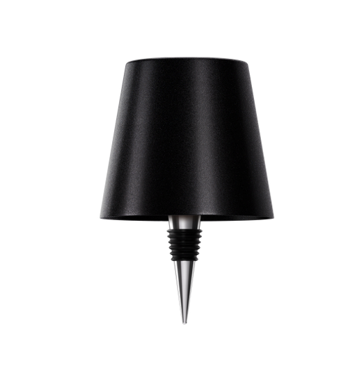 Trådløs retro LED flaskelampe i sort